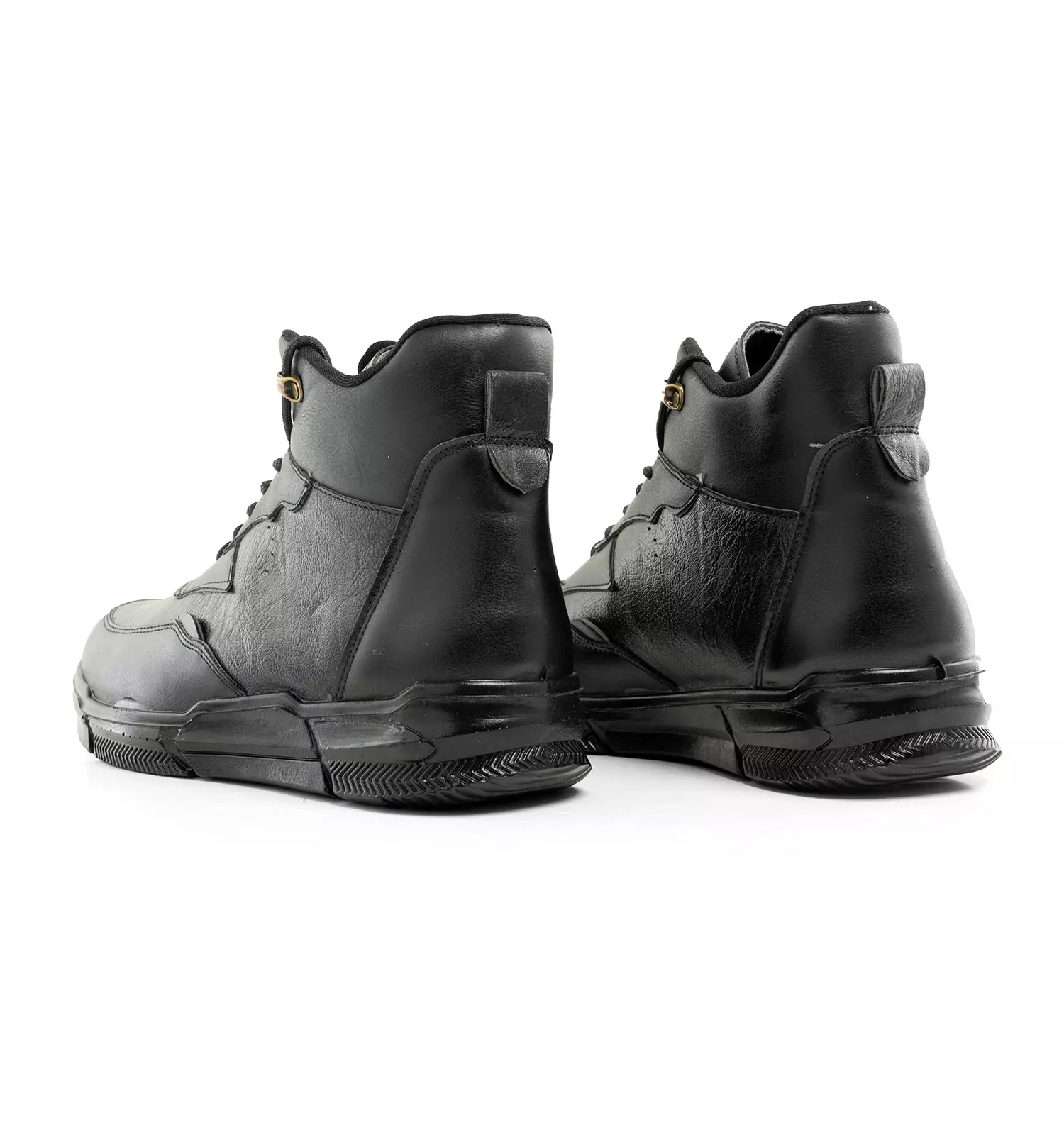 Kian black synthetic leather ankle boots for men cizitobekhar 2 نیم بوت چرم مصنوعی مردانه مشکی Kian | چیزیتو بخر