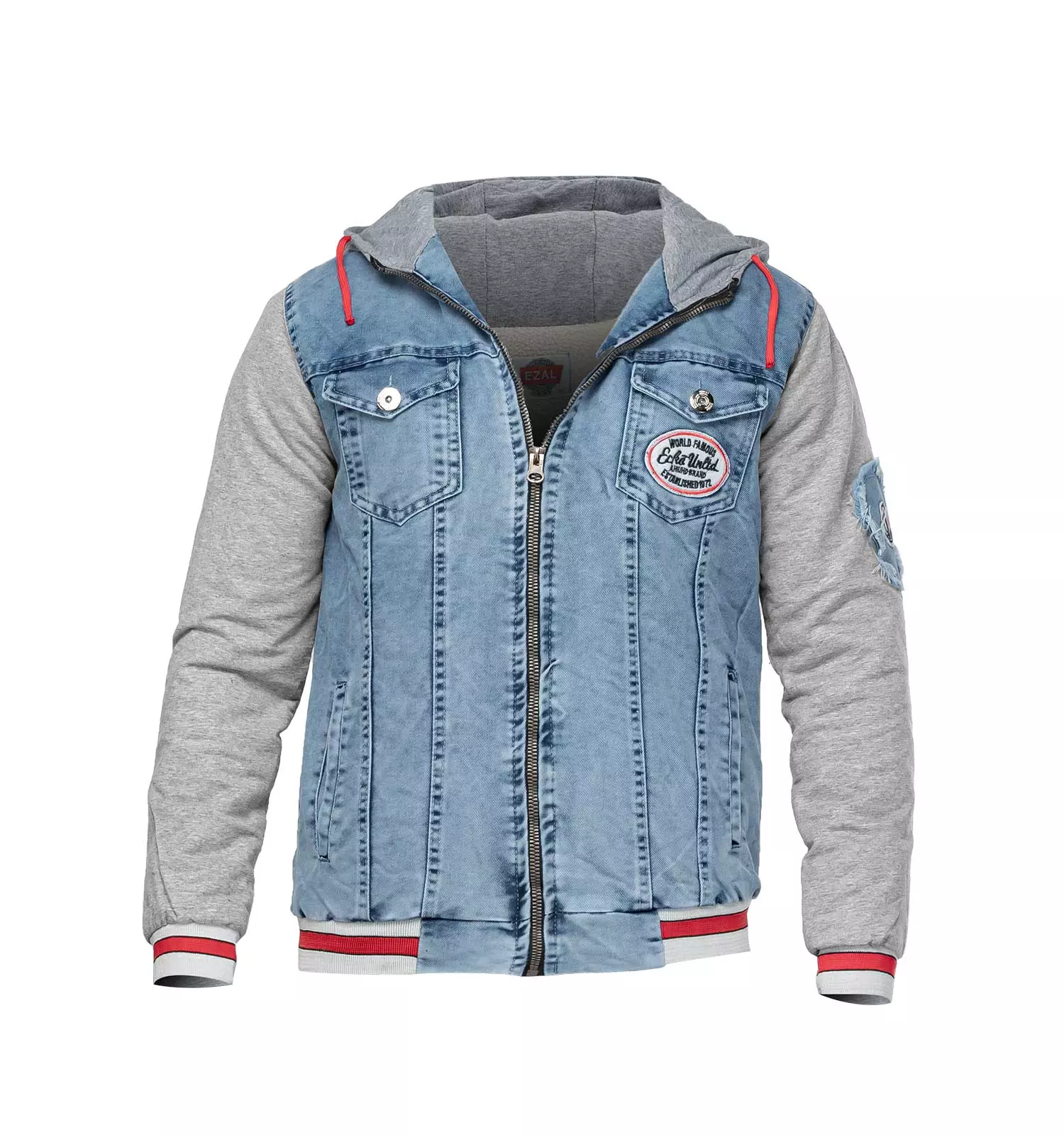 Men bomber jacket with hood chizitobekhar 1 کاپشن بامبر لی مردانه کلاه دار | چیزیتوبخر