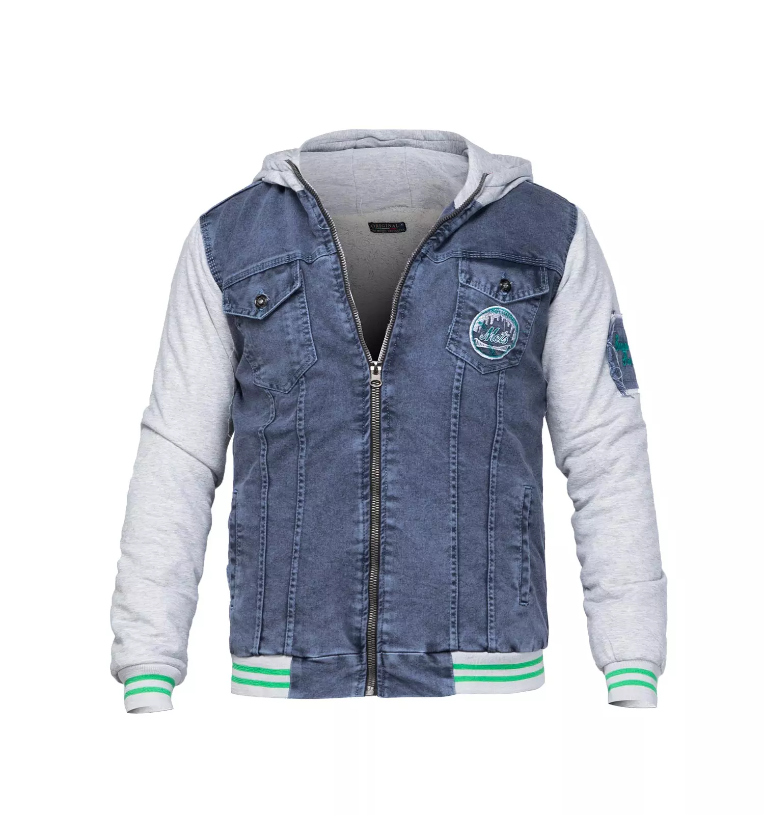 Men bomber jacket with hood chizitobekhar 2 کاپشن بامبر لی مردانه کلاه دار | چیزیتوبخر