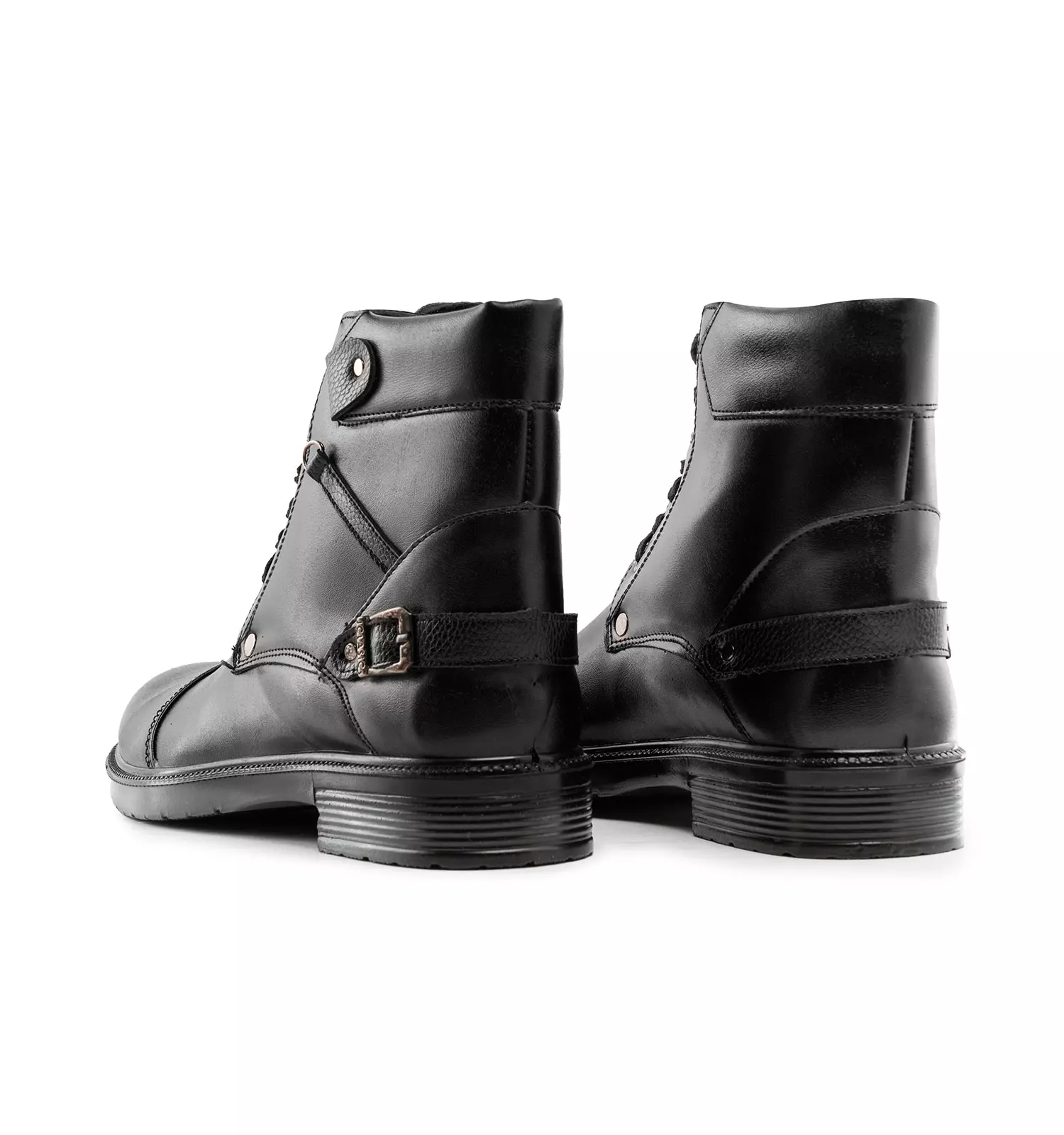 Black men ankle boots with laces chizitobekhar 1 کفش نیم بوت مردانه مشکی بند دار | چیزیتو بخر
