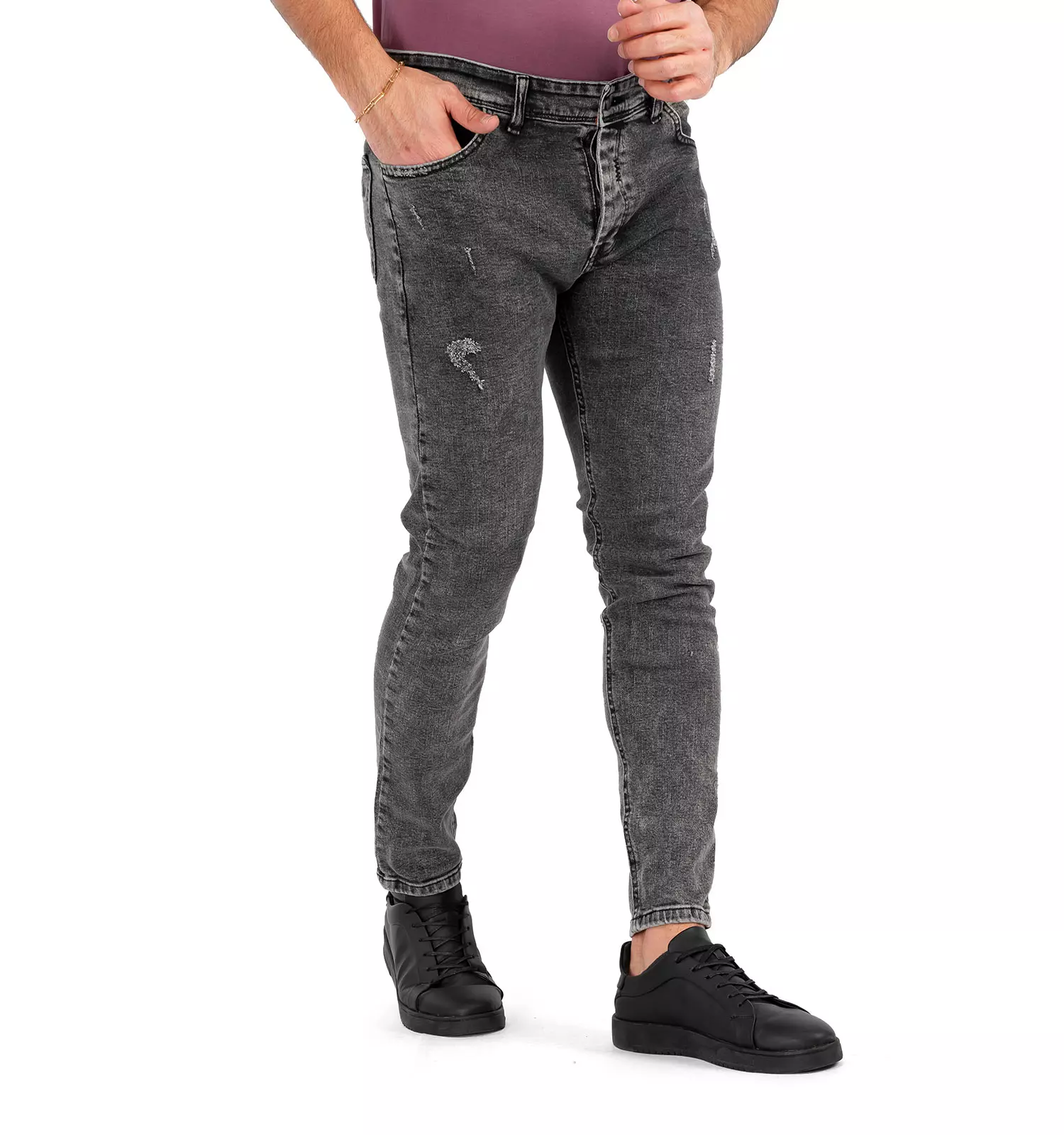 Men sports charcoal straight leg pants chizitobekhar 0 شلوار لی راسته مردانه ذغال سنگی اسپرت | چیزیتو بخر