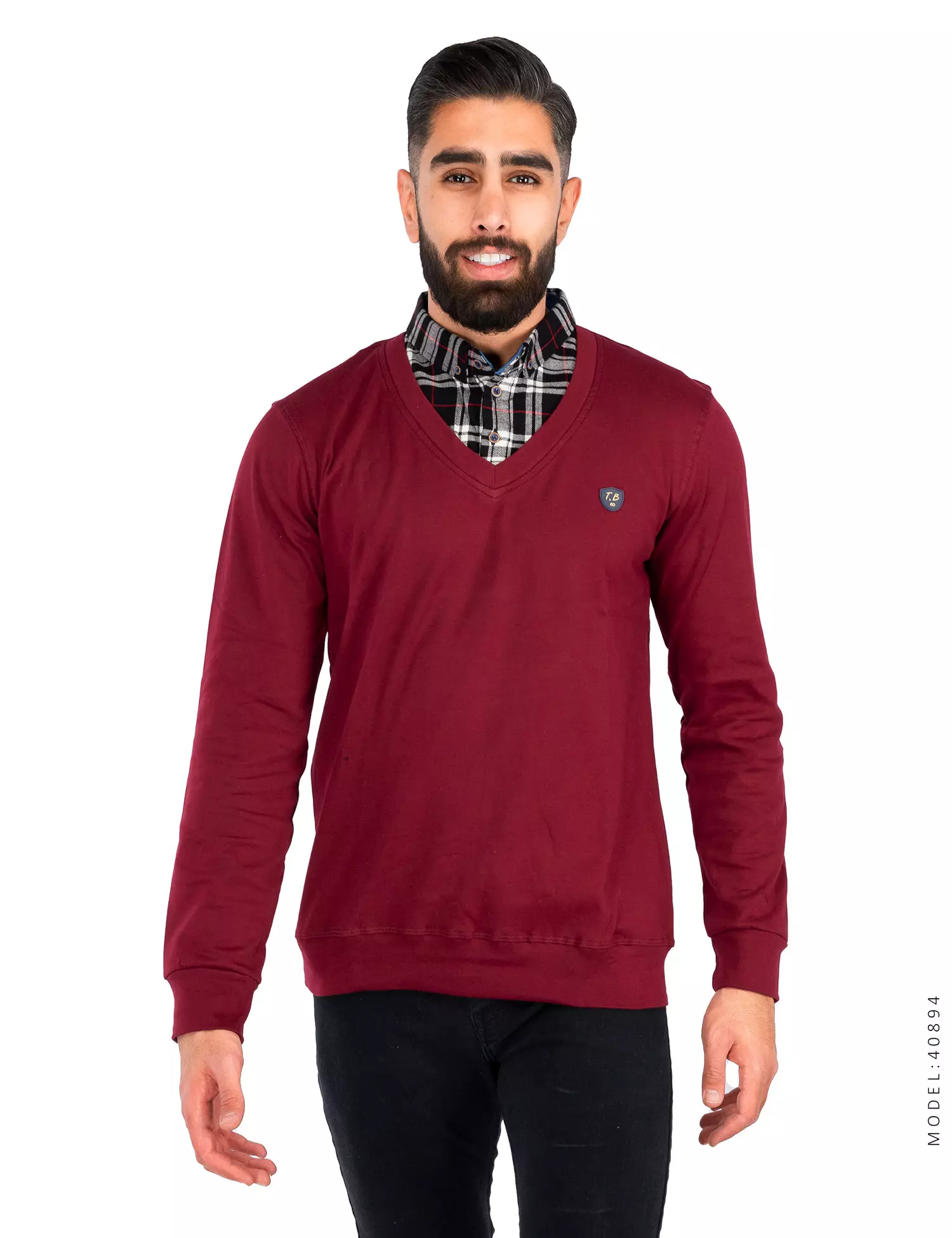 Rayan Striped Crew Neck Men Knitwear chizitobekhar 7 پلیور مردانه یقه پیراهنی ساده Zima | چیزیتو بخر