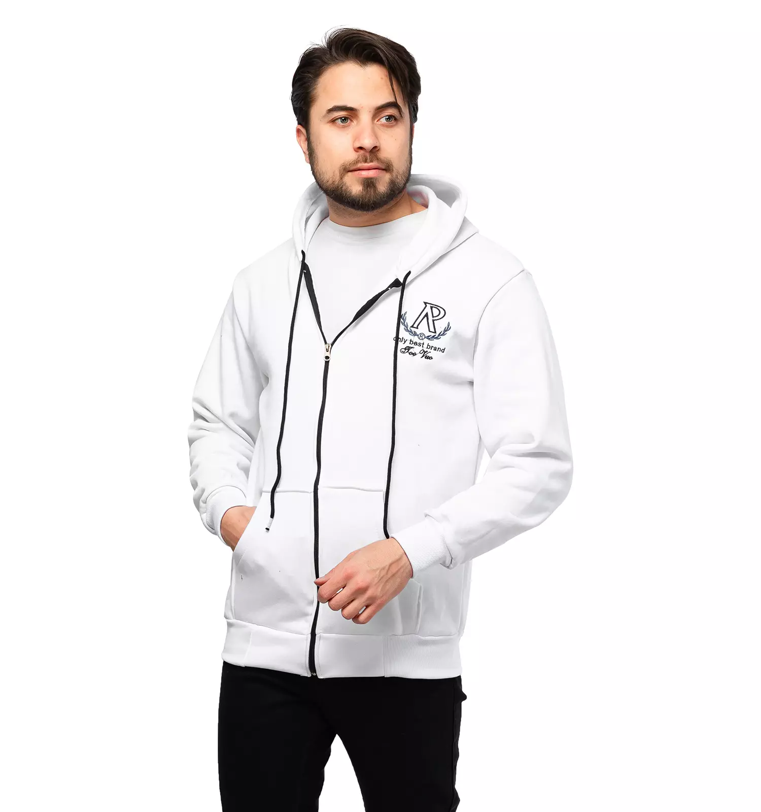 White men hooded sweatshirt chizitobekhar 0 سویشرت کلاهدار مردانه سفید | چیزیتو بخر