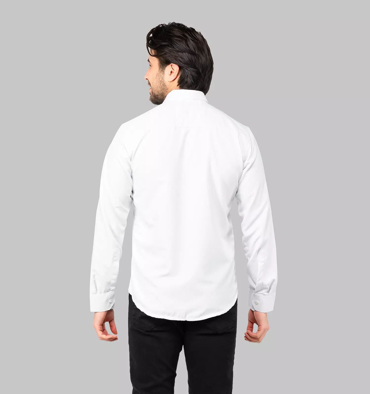 Men plain long sleeve shirt chizitbekhar 5 پیراهن مردانه آستین بلند ساده سفید Polo | چیزیتو بخر